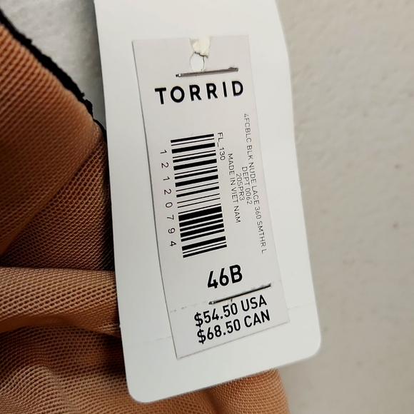 ❤️NWT VINTAGE TORRID BRA - BALCONETTE UNDERWIRED - FLORAL LACE - BACK SMOOTHING - Picture 4 of 8